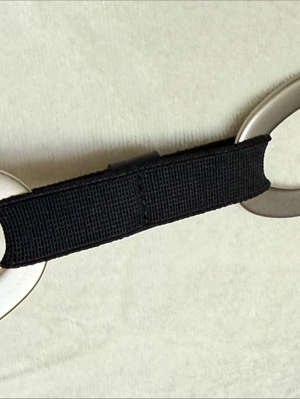 Sandy Duftler leather/elastic fabric belt